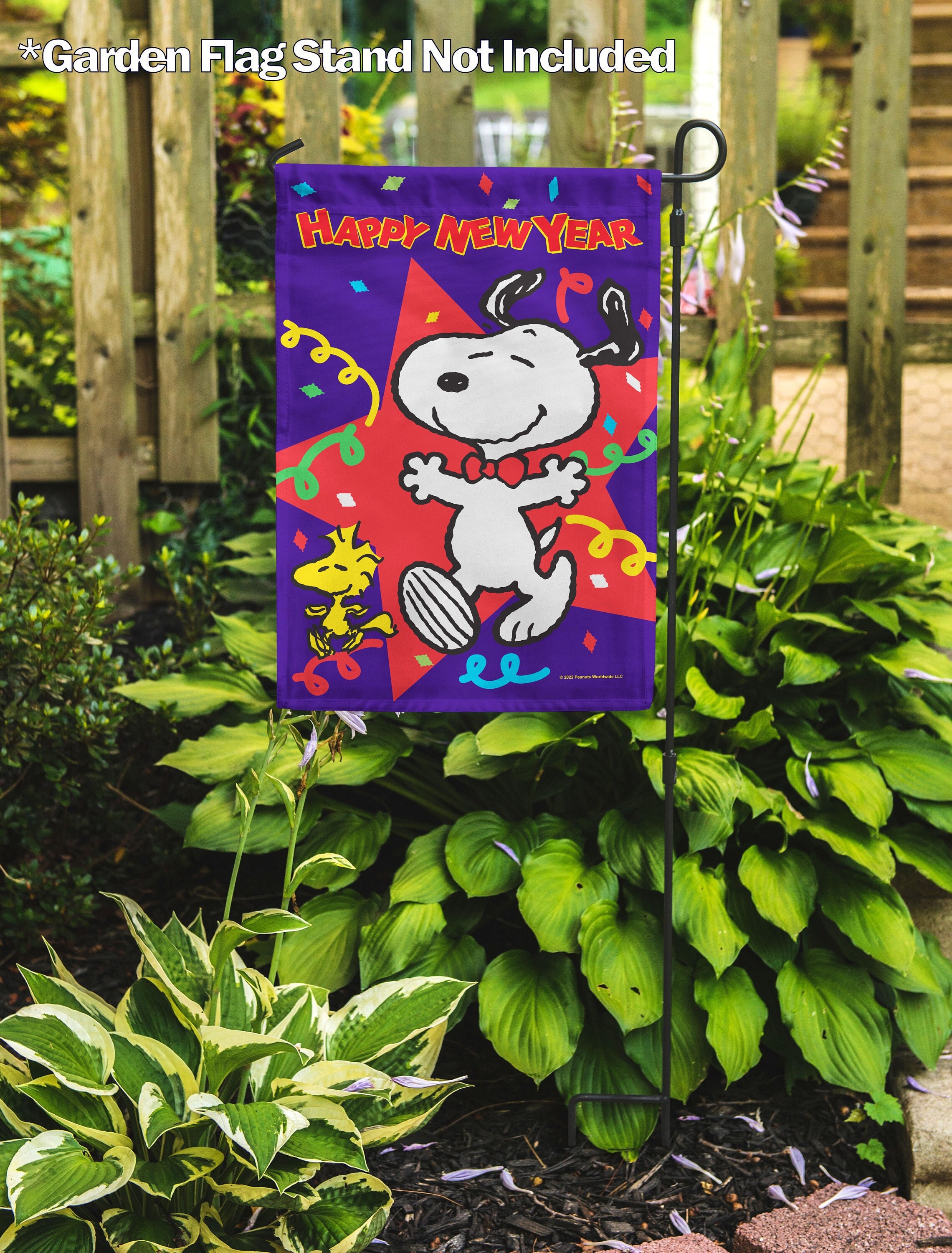 thumbnail image 2 of Briarwood Lane Happy New Year Clock Garden Flag – 12.5x18 Inches, Polyester, Multicolor 2 of 5