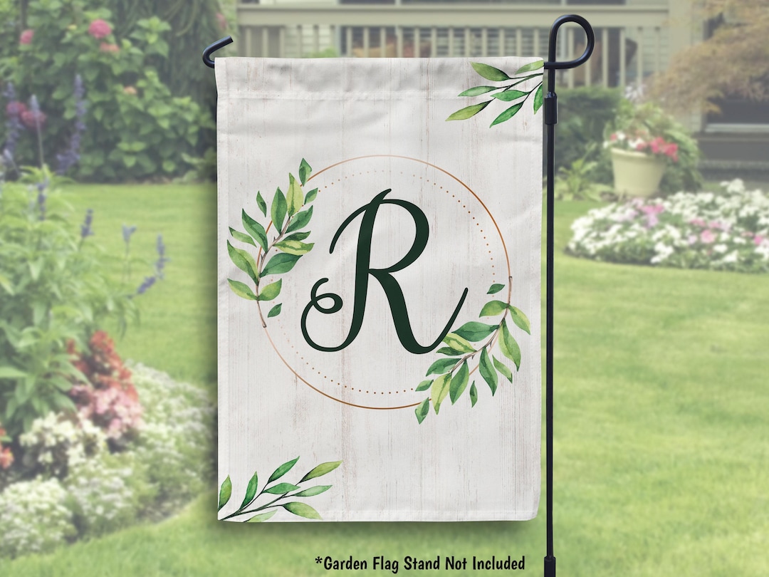 Personalized Garden Custom Monogram Flag, Monogram Decor House Flag ...
