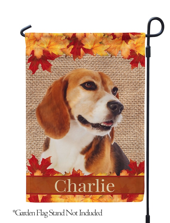 Personalized Dog Flag Custom Outdoor Indoor Décor Personalized Dog Flag Custom Outdoor, Beagle Garden Flag
