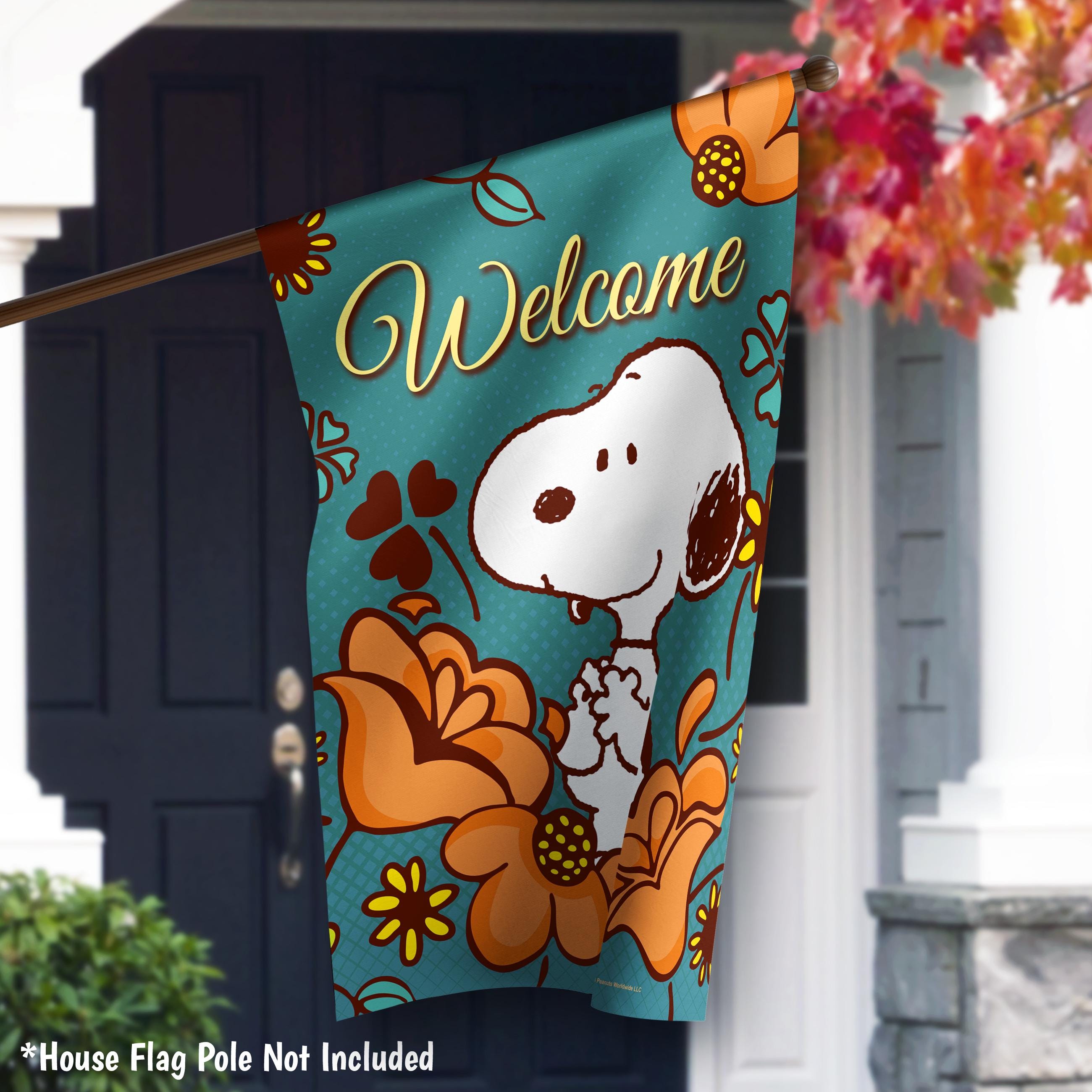Peanuts Floral Snoopy Garden Flag, Peanuts Spring Yard Flag, Fall ...