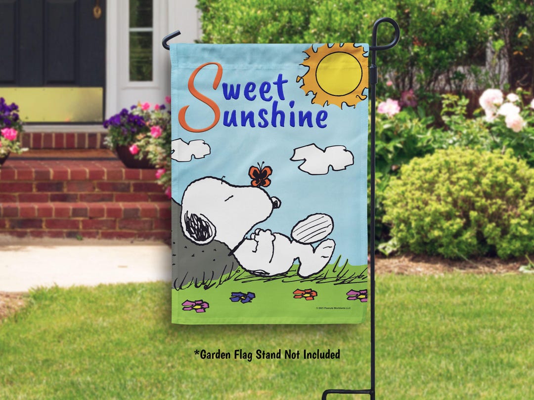 PEANUTS Sweet Sunshine Snoopy Garden Flag or House Flag, Officially ...