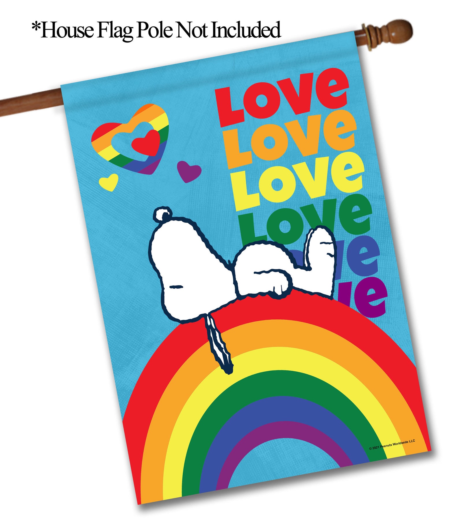 PEANUTS Rainbow Pride Snoopy – Garden Flag or House Flag, Officially ...