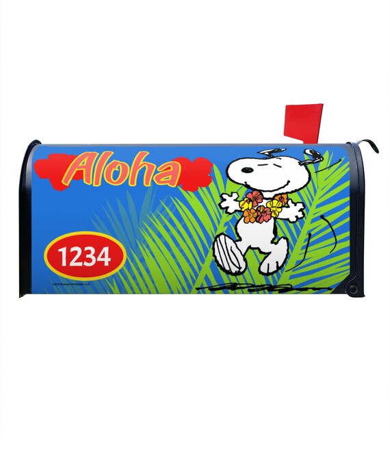 Mailbox Cover, PEANUTS®, PEANUTS® Aloha Snoopy Magnetic Mailbox