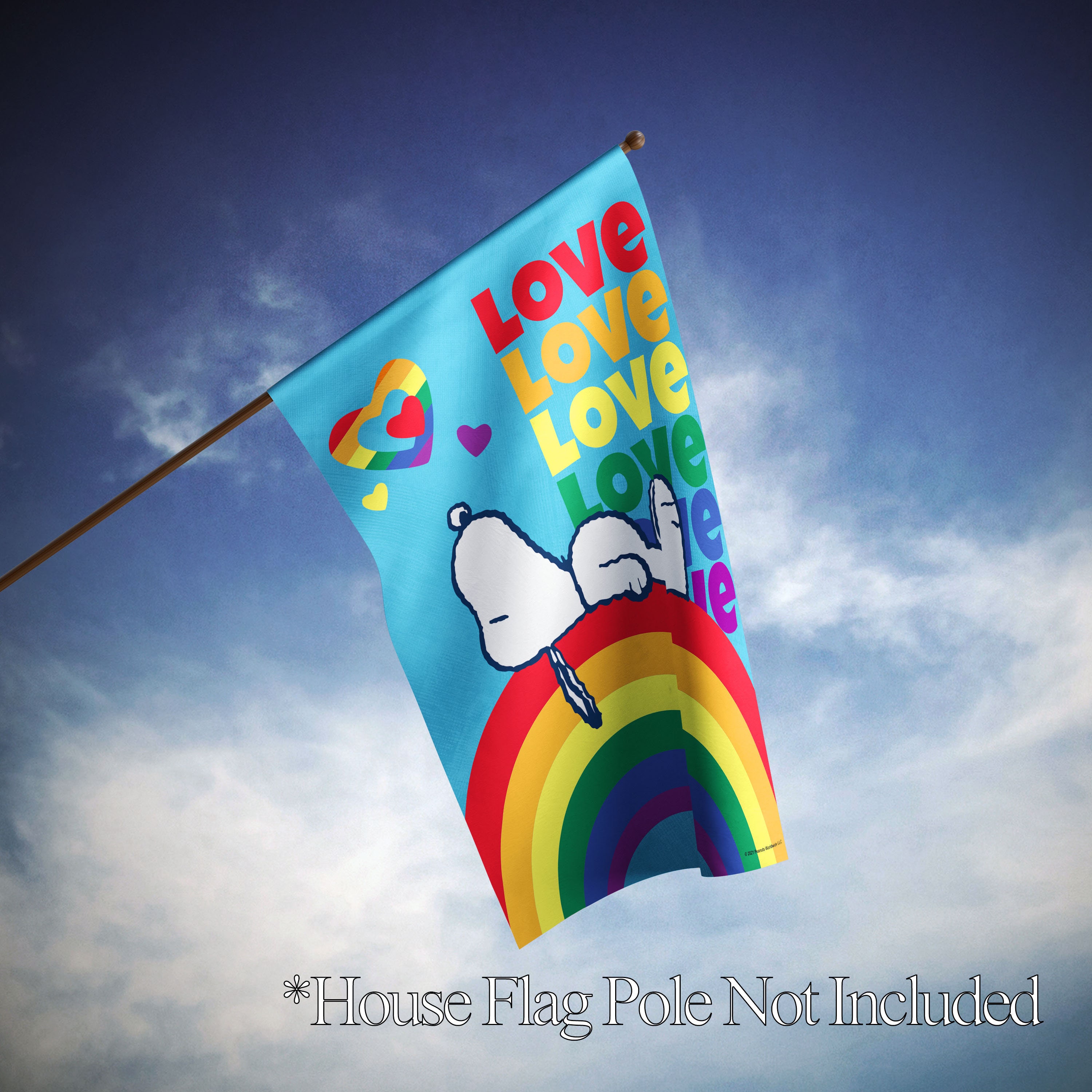 PEANUTS Rainbow Pride Snoopy – Garden Flag or House Flag, Officially ...