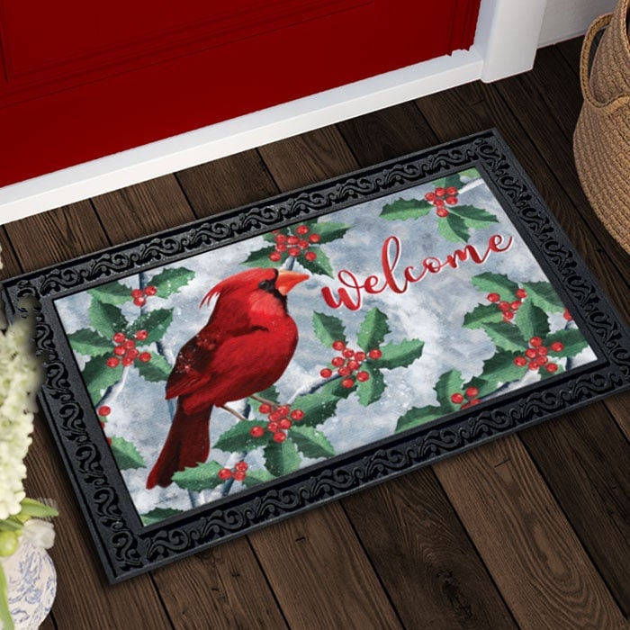 Indoor & Outdoor Winter Wreath MatMate Doormat-18x30