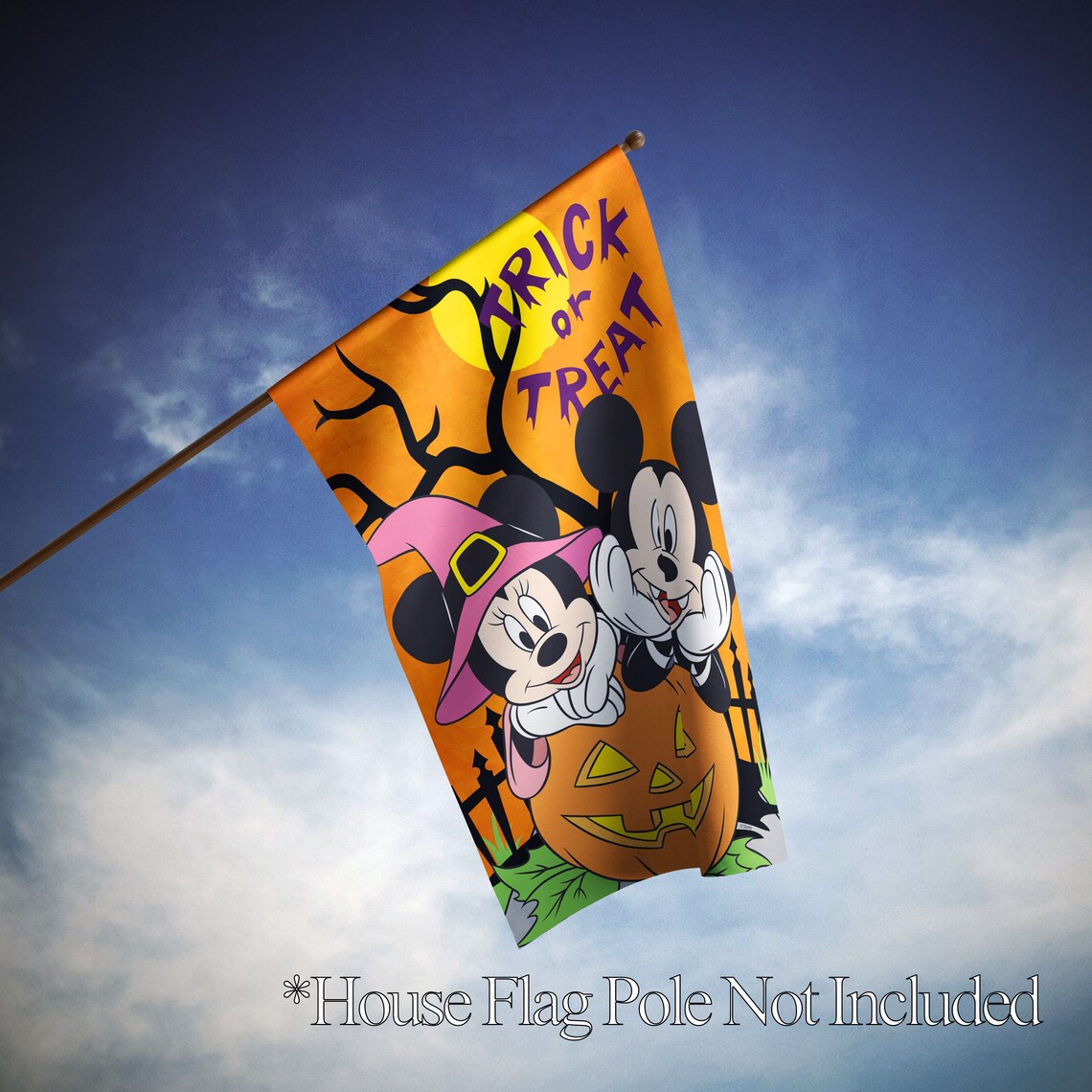 Halloween Disney Halloween Mickey Garden Flag Etsy