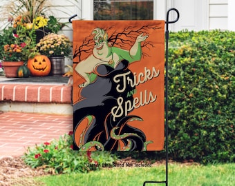 Disney Ursula Queen Villain Halloween Garden Flag Ursula Little Mermaid House Flag Halloween Home Decor Disney Villain Halloween Decorations