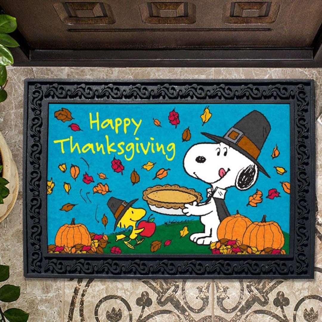 PEANUTS® Happy Thanksgiving Snoopy Doormat 18 X 30, Outdoor/indoor