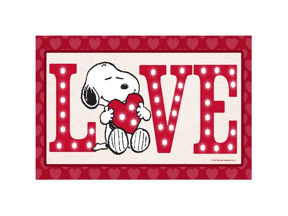 PEANUTS® Snoopy Love Sign Doormat - 18