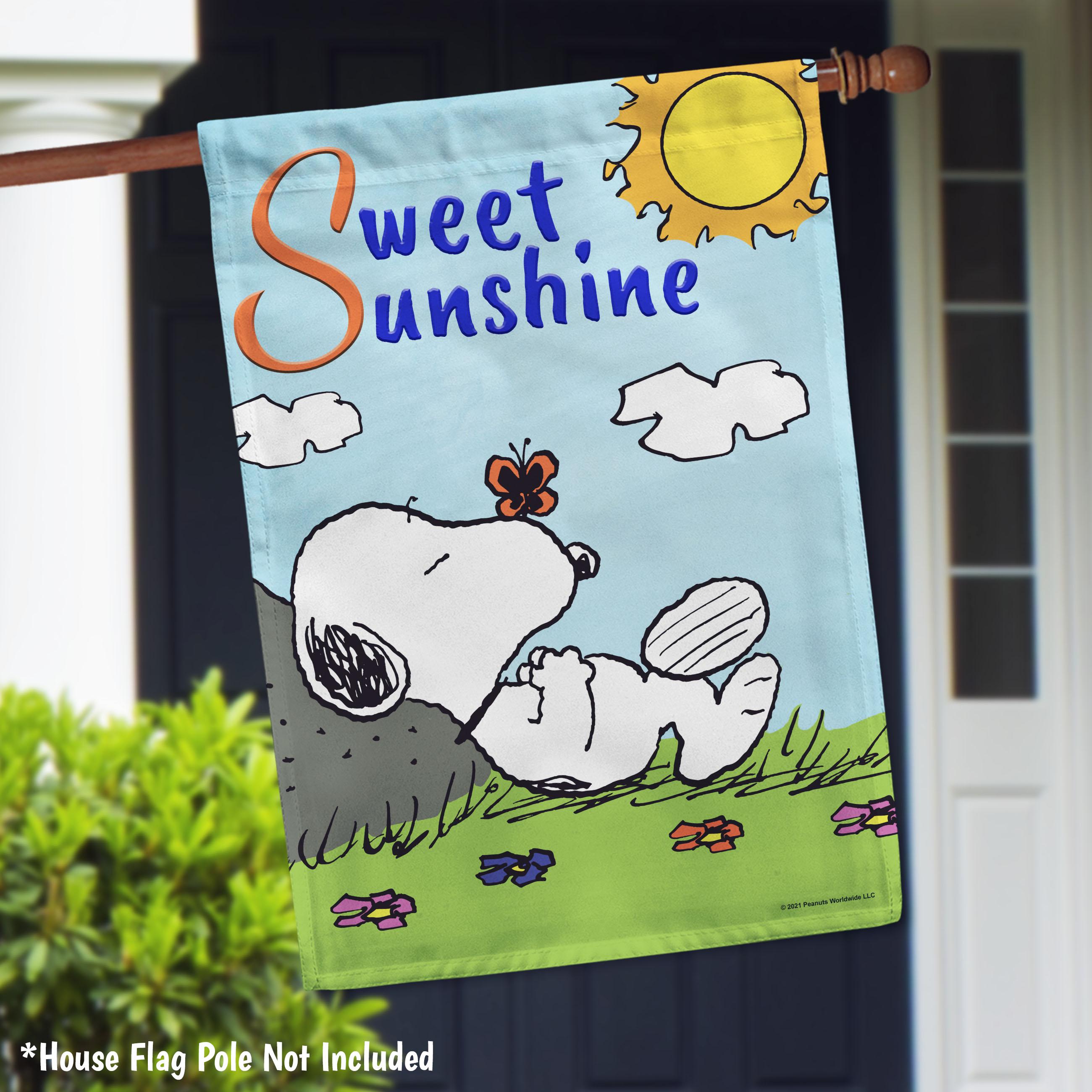 PEANUTS Sweet Sunshine Snoopy Garden Flag or House Flag, Officially ...