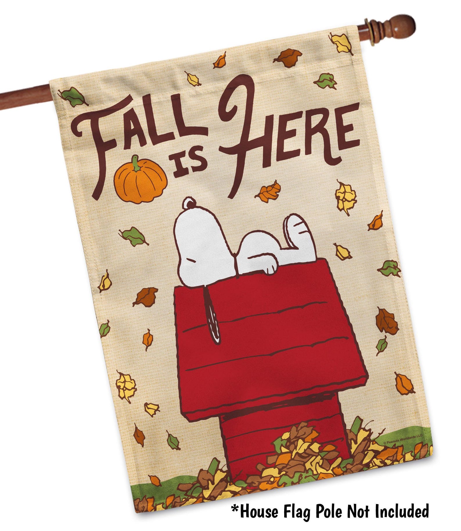 Snoopy Fall Outdoor Decor, Peanuts Fall Garden Flag, Fall House Flag ...