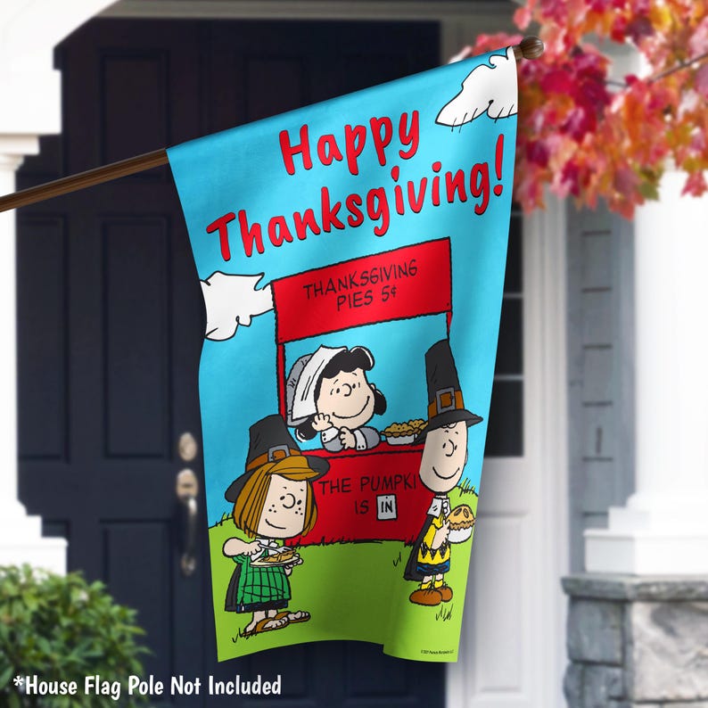 PEANUTS® The Pumpkin Pie Is In Garden or House Flag image 3