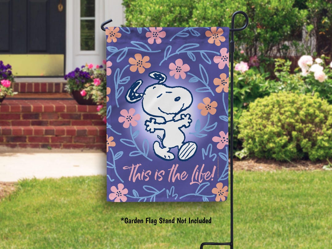 PEANUTS This is the Life Snoopy Spring Garden Flag or House Flag ...