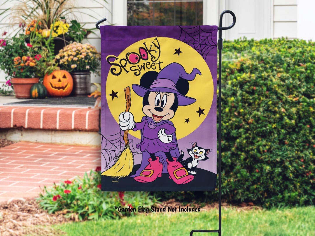 Disney Minnie Mouse Halloween Garden Flag, Spooky Sweet Minnie and ...