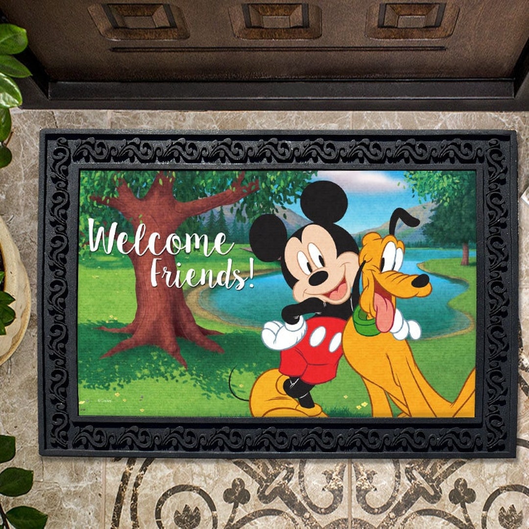 Disney, Disney Mickey & Pluto Welcome Friends Doormat - 18