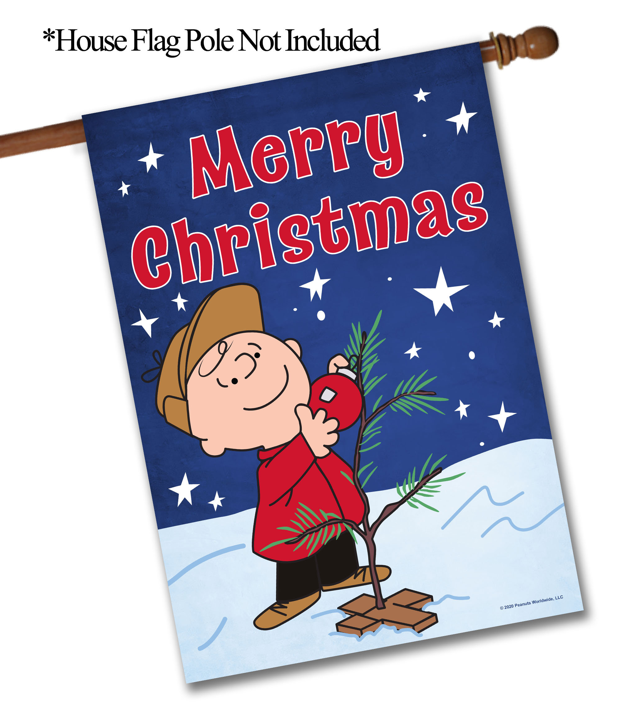 PEANUTS® Merry Christmas Charlie Brown Garden Flag Etsy