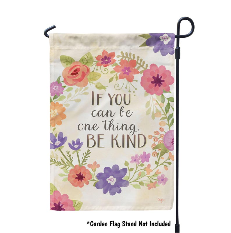 Be Kind Spring Be Kind Spring Flag, Equality Flag, Kindness Inspriational Garden Flag ...