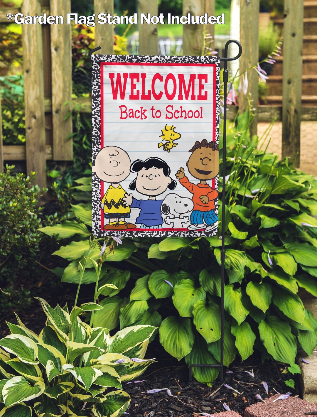 PEANUTS® Welcome Back to School Peanuts & the Gang–garden Flag 12.5" X ...