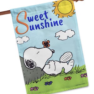 PEANUTS Sweet Sunshine Snoopy Garden Flag or House Flag, Officially ...