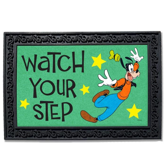 Goofy Funny Doormat, Disney Goofy Welcome Mat Cute Goofy Dog