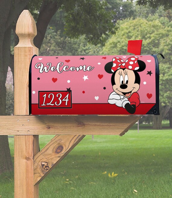 Mailbox Cover, Disney Minnie Mouse Welcome Magnetic Mailbox Cover Mailbox Cover, Disney Minnie Mouse Welcome Magnetic Mailbox Cover
