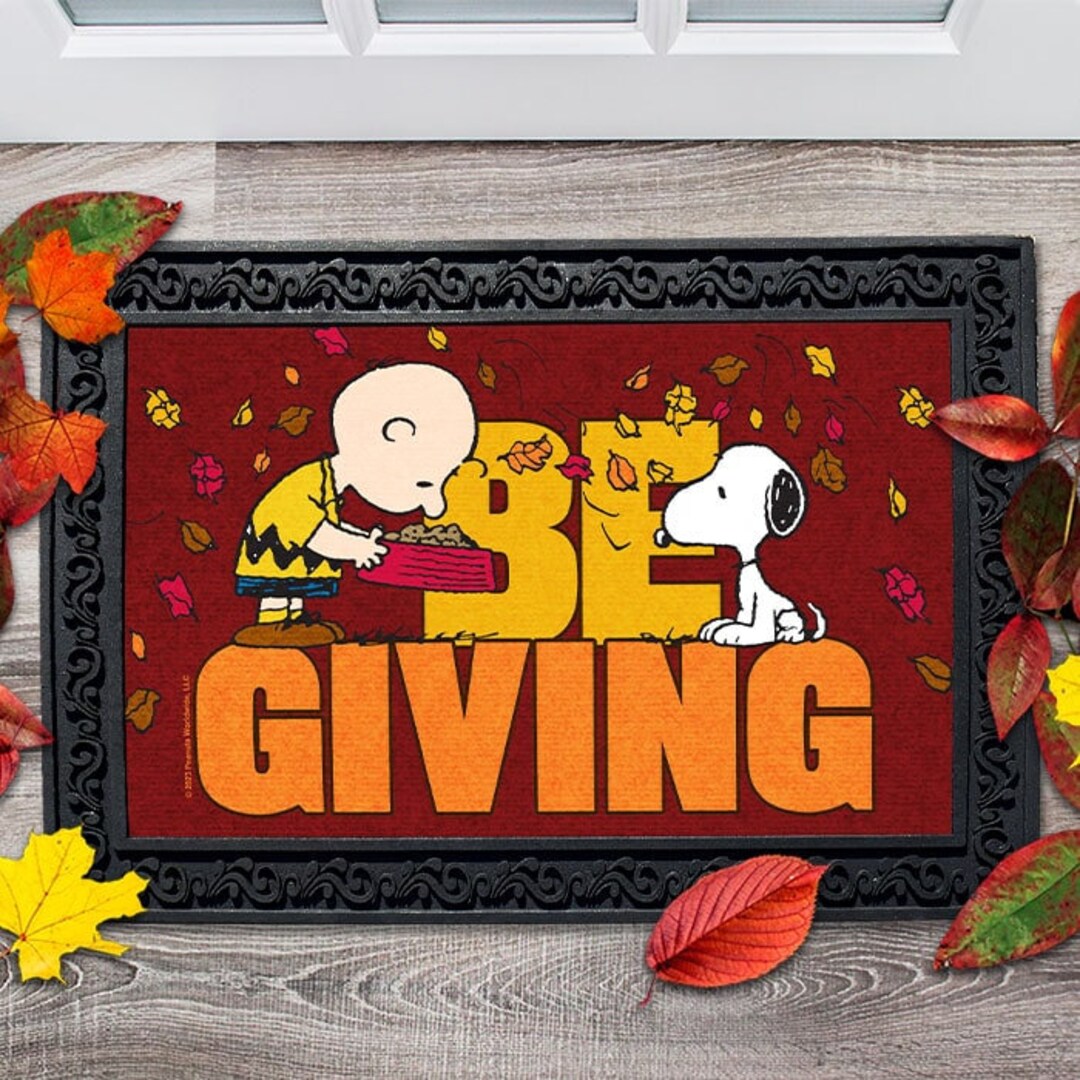 PEANUTS® Be Giving Charlie Brown & Snoopy Doormat 18 X Etsy