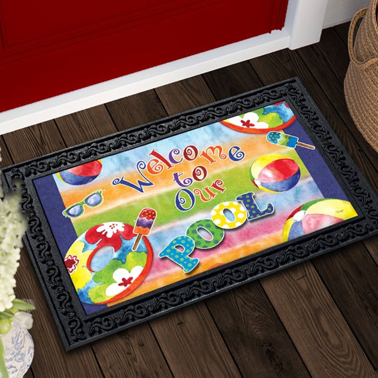 Doormat Personalized to Our Pool Doormat 18 X Etsy