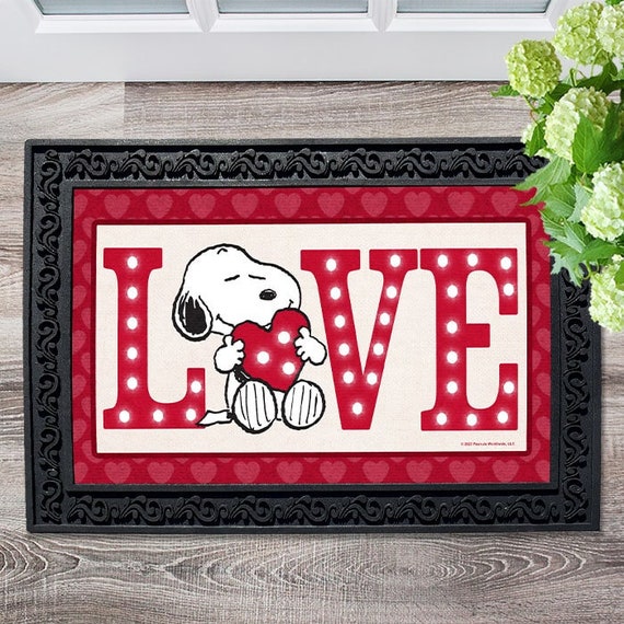 PEANUTS® Snoopy Love Sign Doormat - 18 PEANUTS® Snoopy Love Sign Doormat - 18