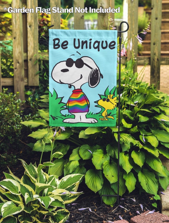 PEANUTS®, PEANUTS® Be Unique Snoopy & Woodstock Garden Flag 12.5 x