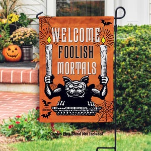 Disney Welcome Foolish Mortals Garden or House Flag