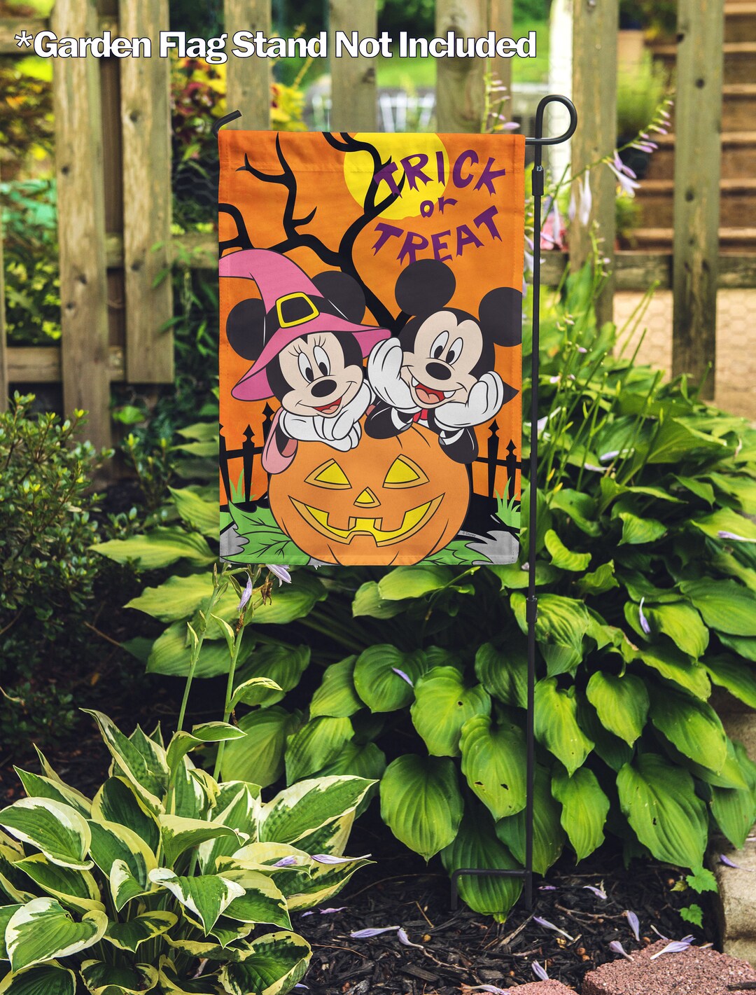 Disney Halloween Flag, Mickey Mouse Halloween Garden Flag or House Flag ...