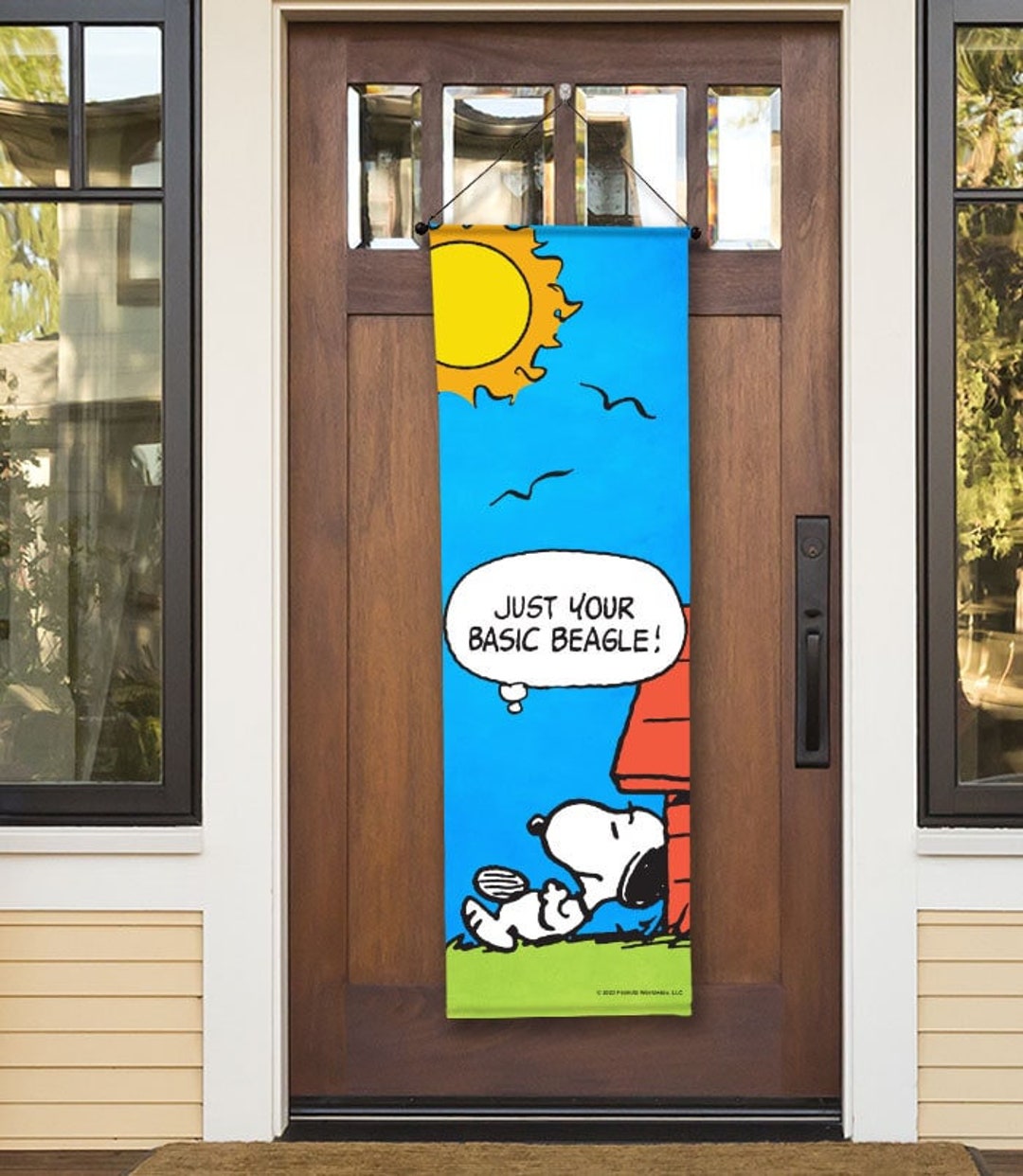 Snoopy Banner Door Hanger Front Door Banner Snoopy Peanuts Decor