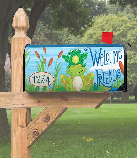 Mailbox Cover Friendly Frog Tower Mailbox Cover Etsy