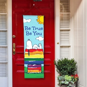 PEANUTS® Be True to You Snoopy - Front Door Banner – 15″X47″, Outdoor/Indoor, Vibrant Color, Ready to Hang, Licensed PEANUTS®, Inspirational
