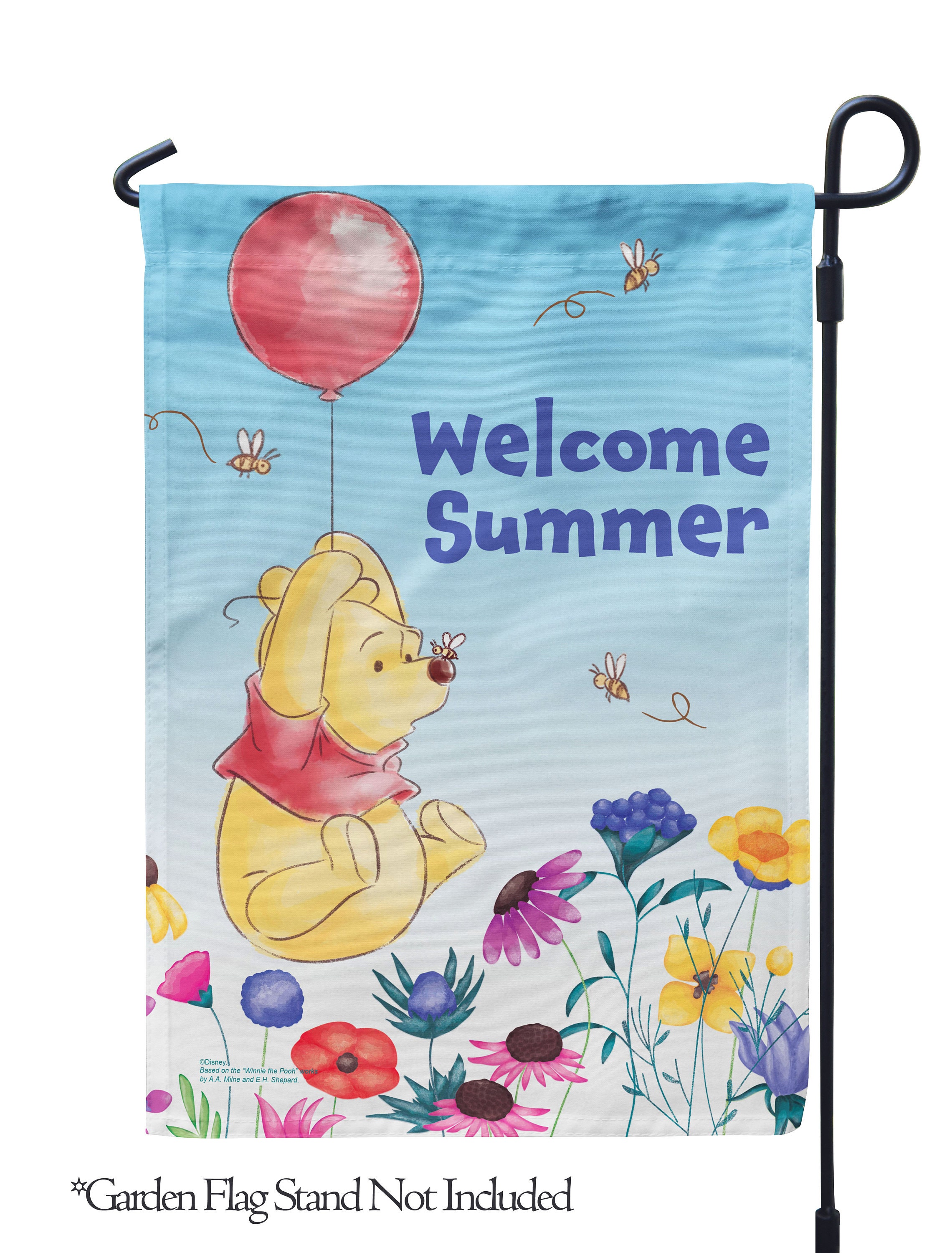 Disney Garden Balloon Ride Pooh Garden Flag or House Flag, Outdoor Flag ...