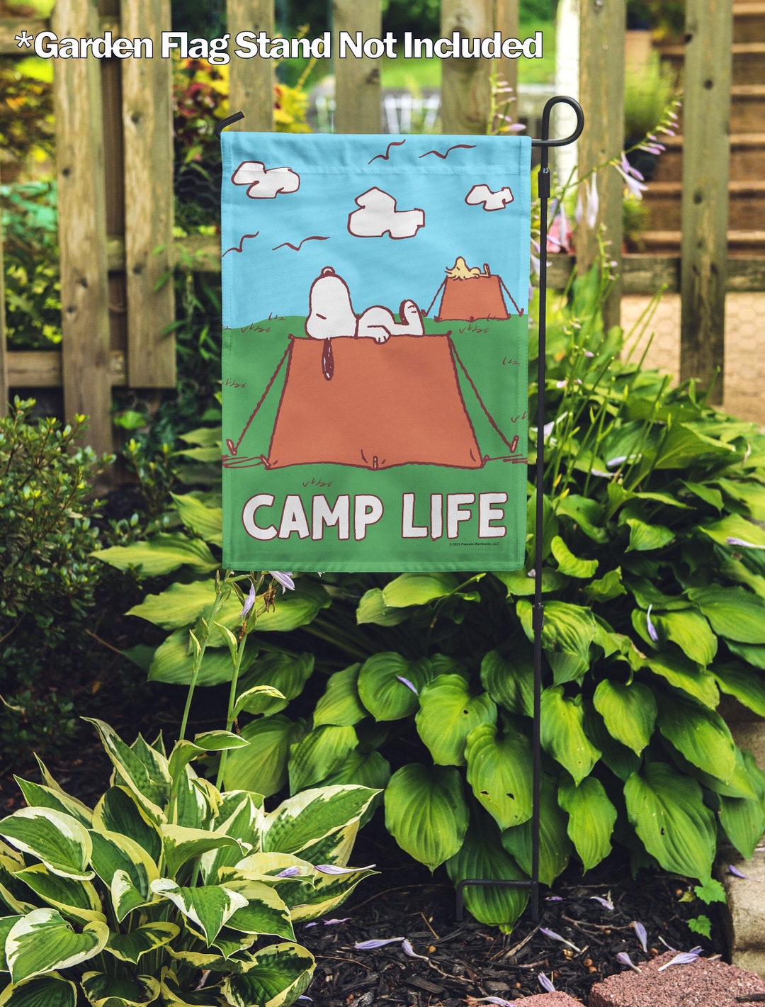PEANUTS Camp Life Snoopy – Garden Flag 12.5" X 18", House Flag 28" X 40 ...