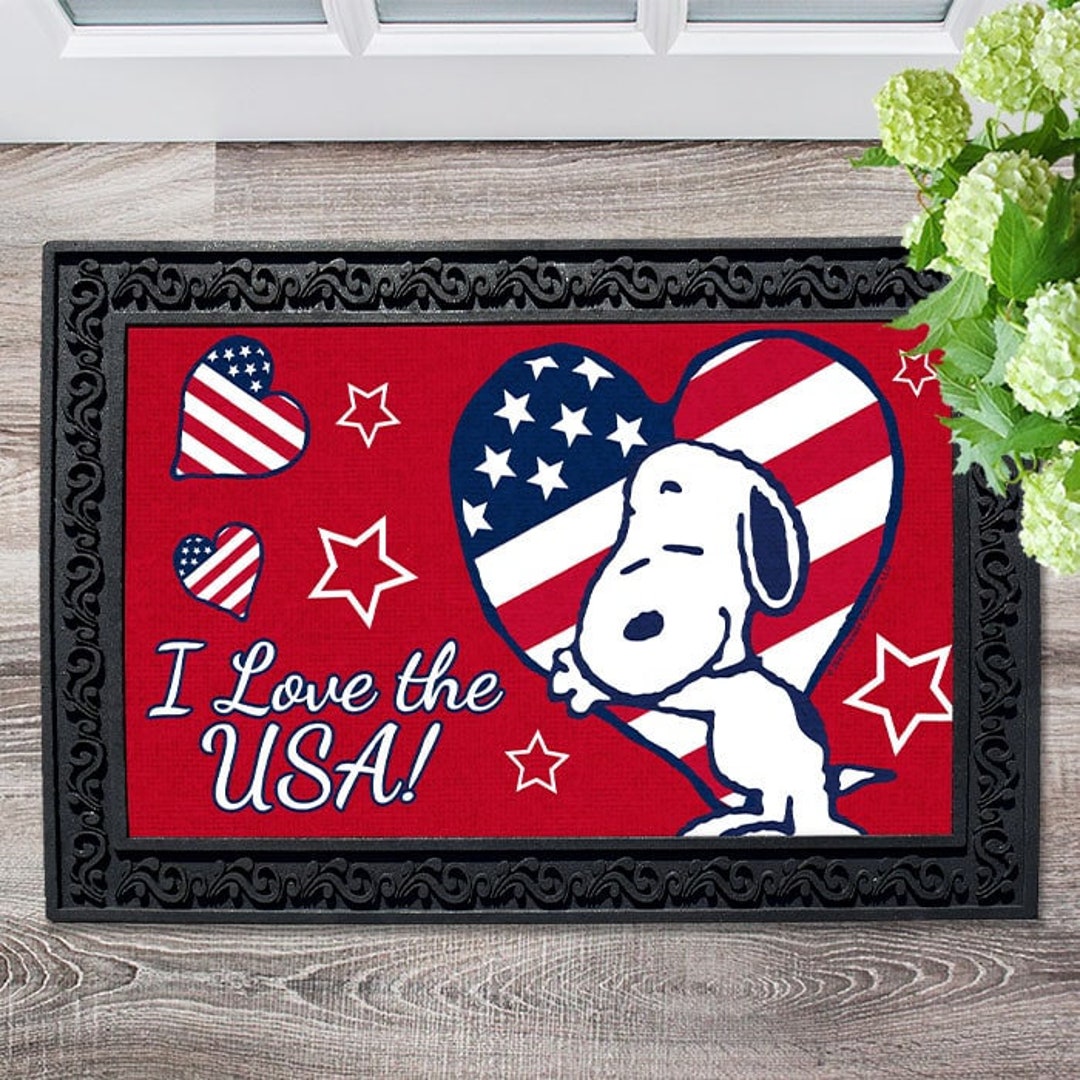 PEANUTS® I Love the USA Snoopy Doormat - 18