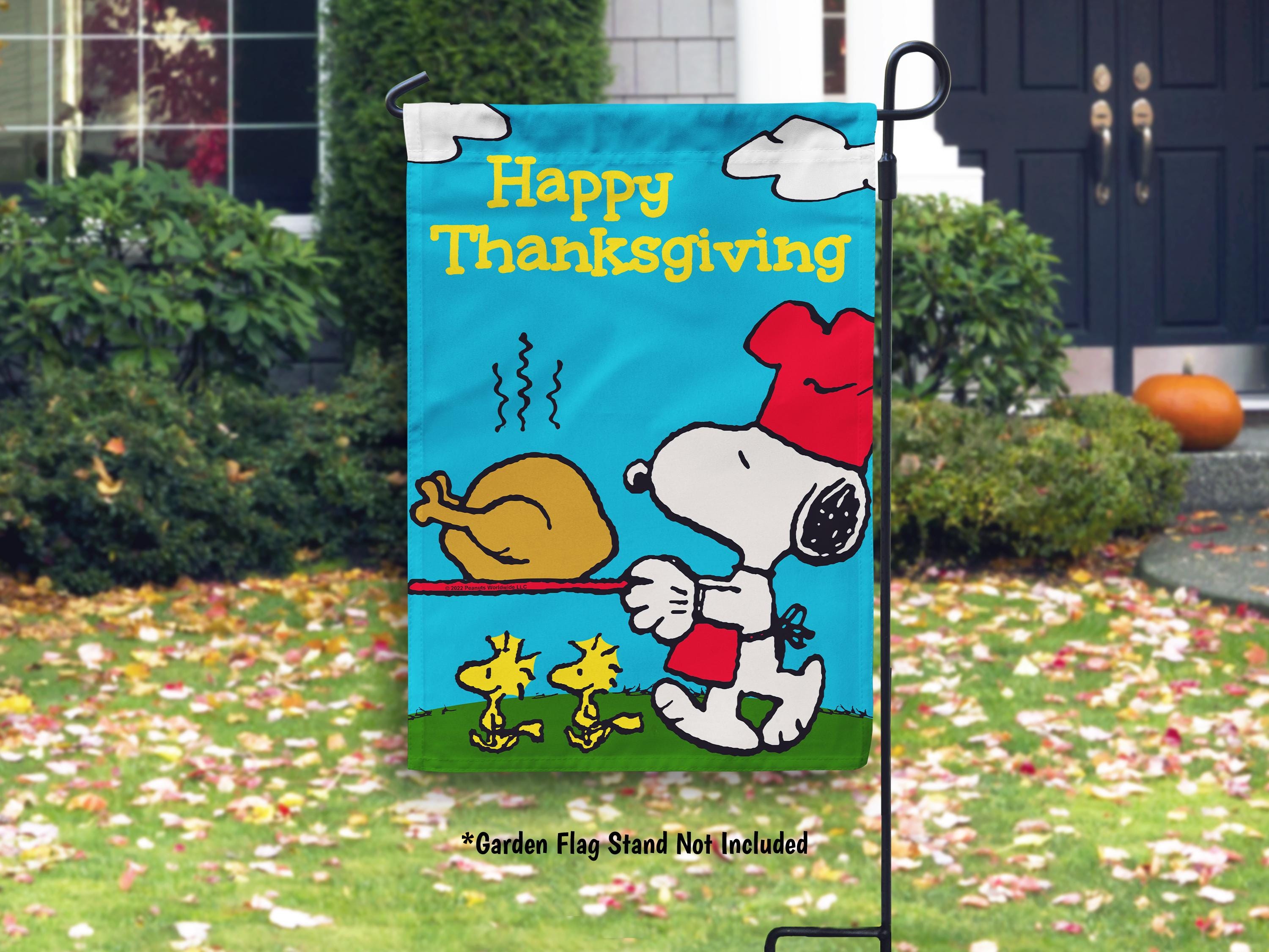 PEANUTS® Thanksgiving Snoopy Garden Flag, Thanksgiving Decor House