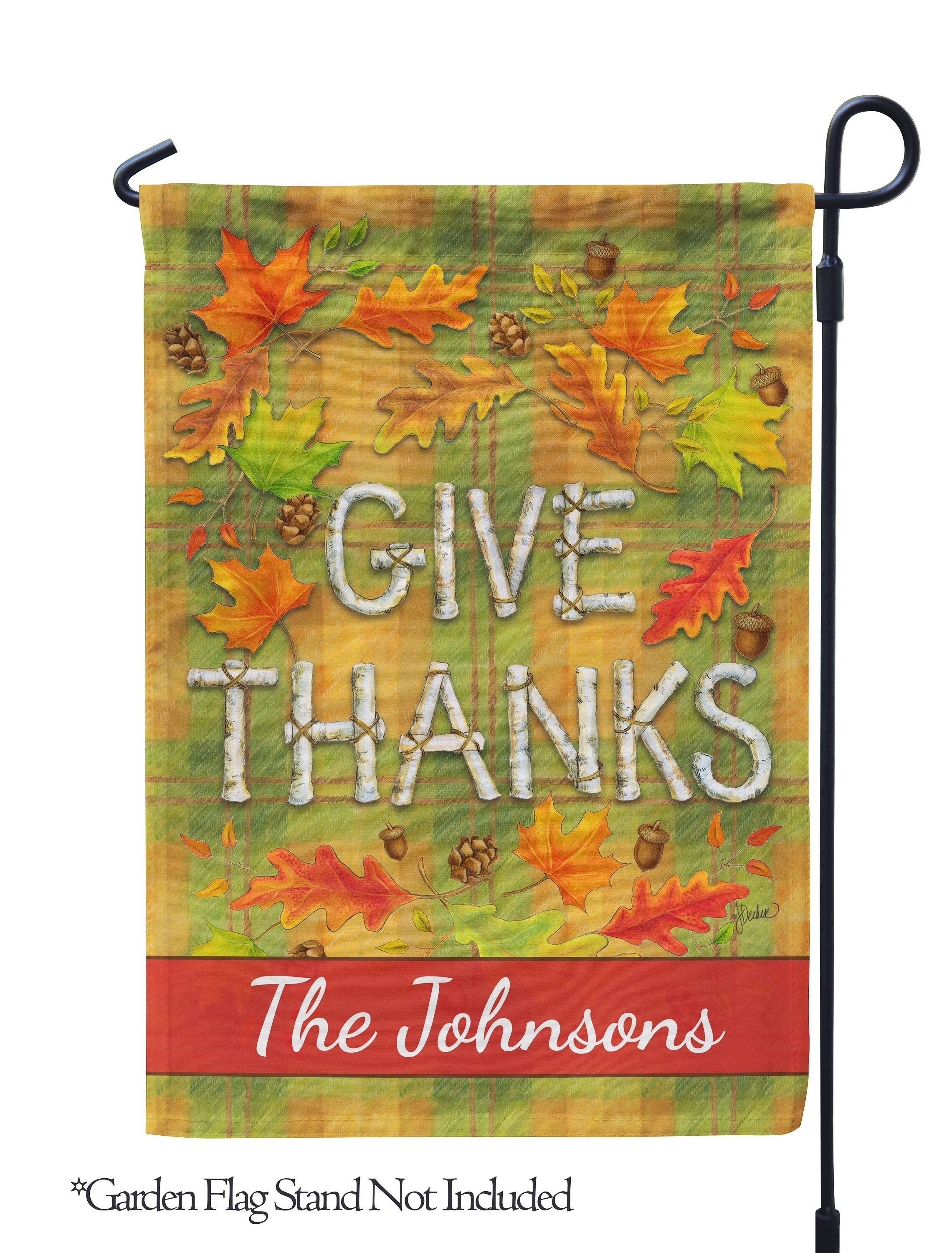 Fall Personalized Give Thanks Garden Flag 12.5 x | Etsy