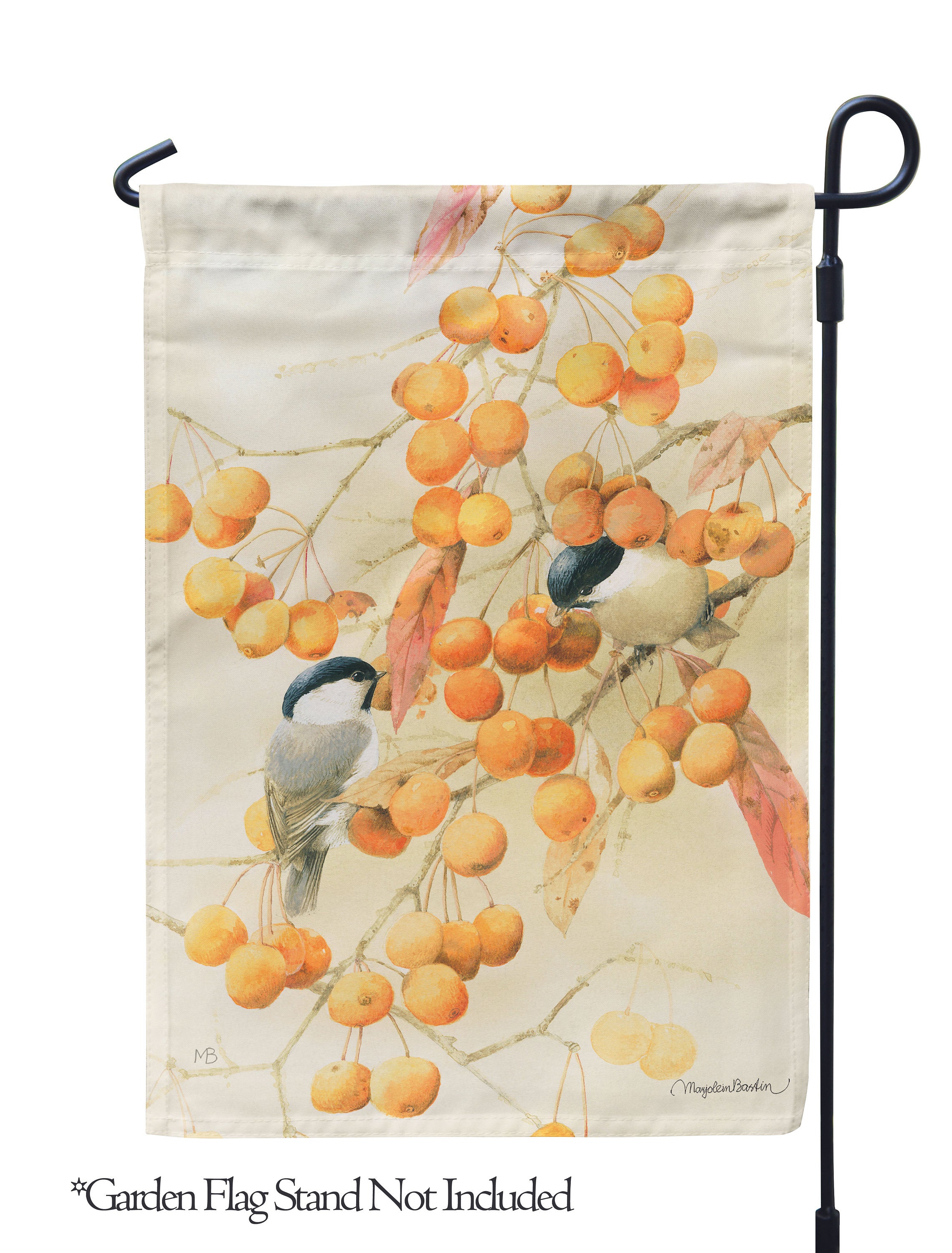 Discover Marjolein Bastin, Chickadee Fall Berries Garden Flag