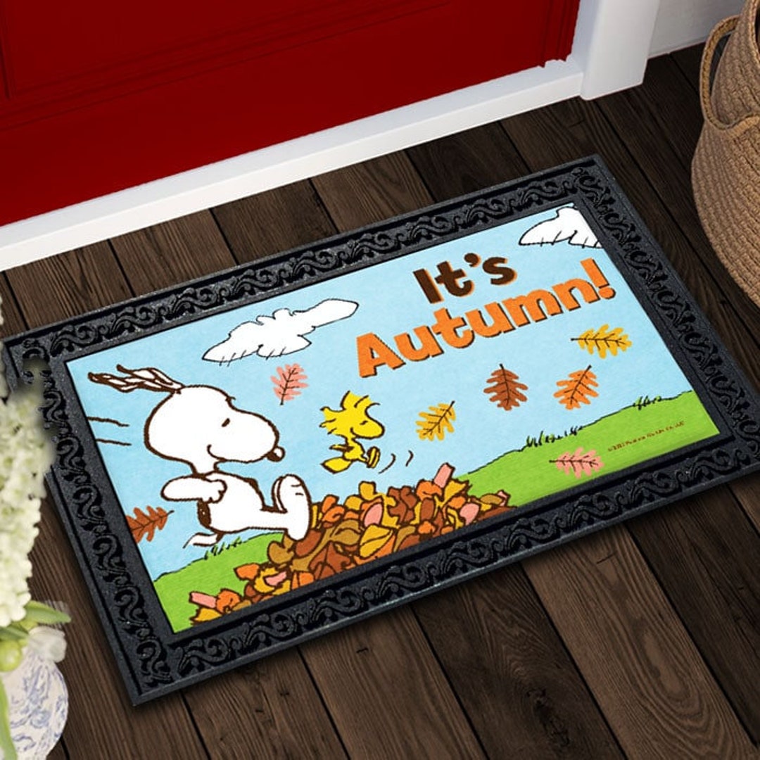 PEANUTS® It's Autumn Snoopy Doormat 18 X 30 Etsy