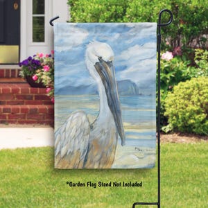 Gold Salty Pelican Summer Garden Flag Beach Coastal Home Decor Outdoor Water Bird Decoration Beachhouse Pool Decor Bird Lover Gift for Mom