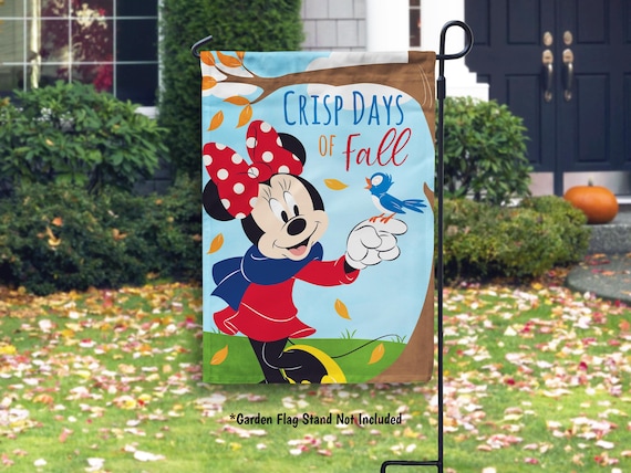 Disney Minnie Fall Garden Flag, Minnie Disney Autumn House Flag, Minnie Mouse Fall Outdoor Decor, Fall House Decor, Disney Lover Gift
