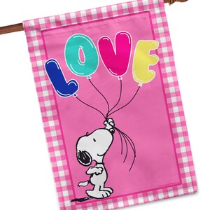 PEANUTS® Love Balloons Snoopy Garden or House Flag 24.5" x 32" House inches