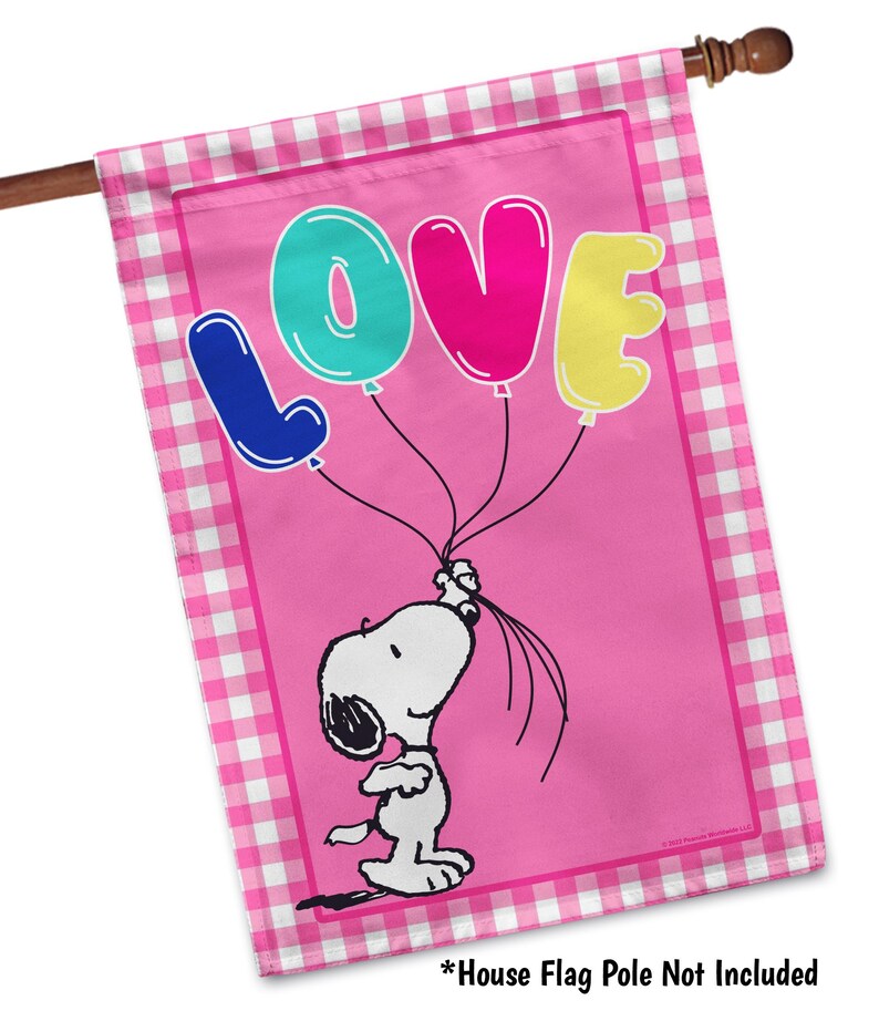 PEANUTS® Love Balloons Snoopy Garden or House Flag 24.5" x 32" House inches