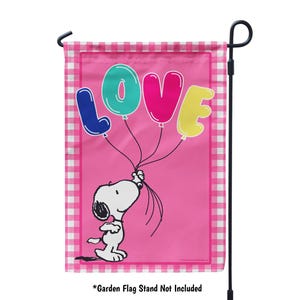PEANUTS® Love Balloons Snoopy Garden or House Flag 12" x 18" Garden inches