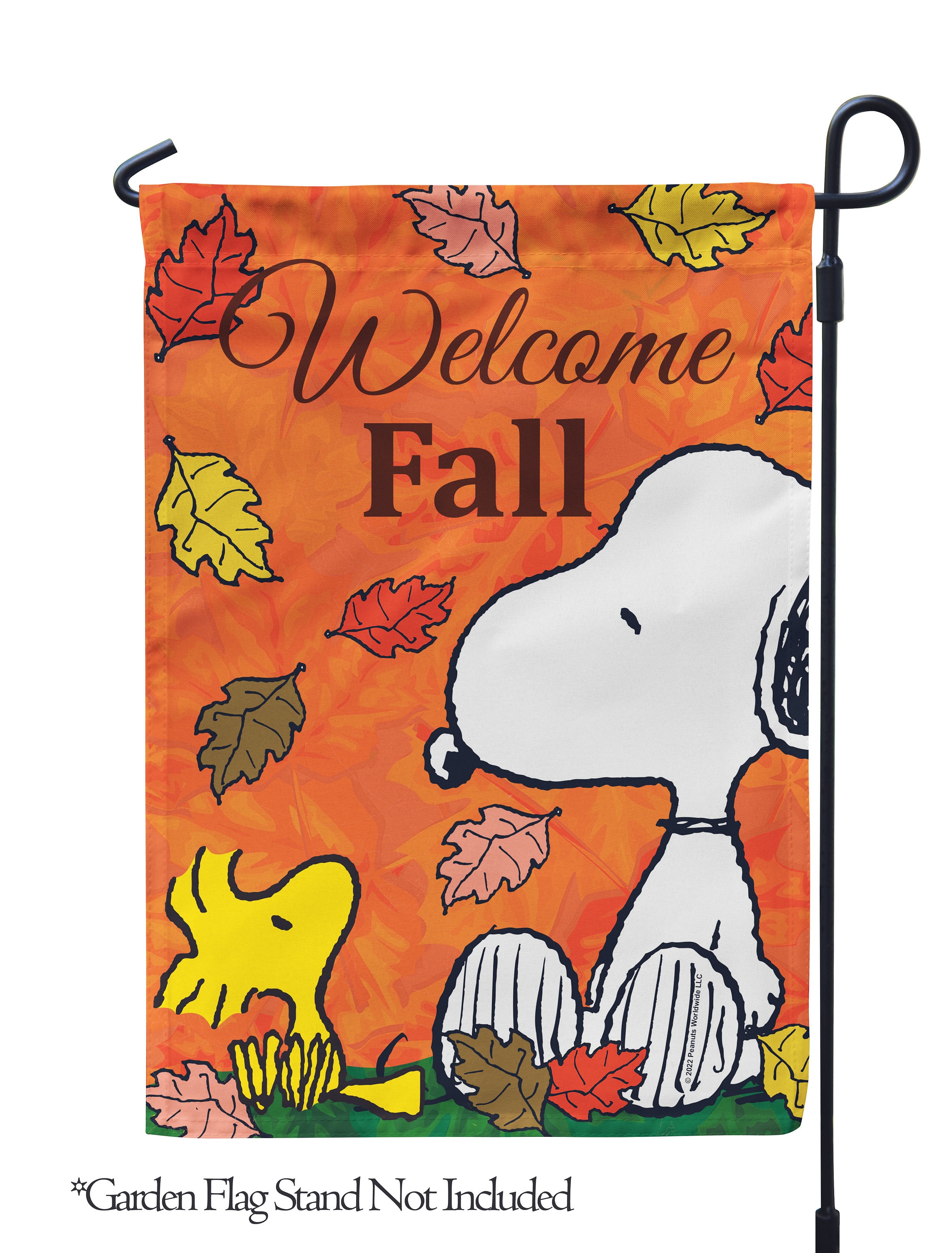 Snoopy & Woodstock Fall Garden Flags, Halloween Garden Flags