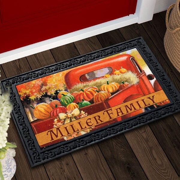 Red Truck Doormat Etsy