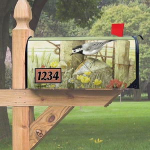 Custom Spring Bird Magnetic Mailbox Cover, Personalized Custom Mailbox, Spring Outdoor Decor, Nature Bird Lover Gift Marjolein Bastin