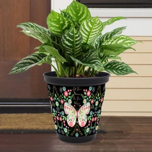 Spring Butterfly Planter Decorative Outdoor Porch Pot for Plants Indoor Planter Spring Decorative Inspirational Flower Pot Plant Decor Gift